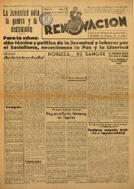 Renovación (Toulouse) : Boletín de Información de la Federación de Juventudes Socialistas de España. Núm. 110, 5 de octubre de 1947 | Biblioteca Virtual Miguel de Cervantes