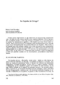 La España de Ortega / Pedro Laín Entralgo | Biblioteca Virtual Miguel de Cervantes