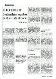 Elecciones 91: continuidades y cambios en el mercado electoral / Por Pilar del Castillo | Biblioteca Virtual Miguel de Cervantes