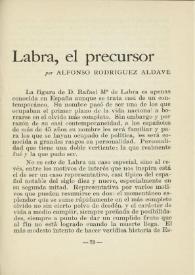 Labra, el precursor / por Alfonso Rodríguez Aldave | Biblioteca Virtual Miguel de Cervantes