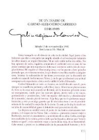 Páginas de un diario (1948-1949) / de Gabino-Alejandro Carriedo | Biblioteca Virtual Miguel de Cervantes