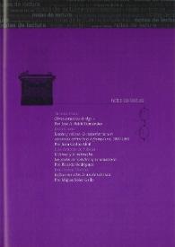 Campo de Agramante: revista de literatura. Núm. 8 (otoño-invierno 2007). Notas de lectura | Biblioteca Virtual Miguel de Cervantes