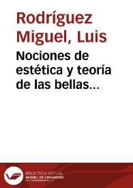Nociones de estética y teoría de las bellas artes | Biblioteca Virtual Miguel de Cervantes