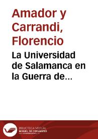 La Universidad de Salamanca en la Guerra de la Independencia | Biblioteca Virtual Miguel de Cervantes