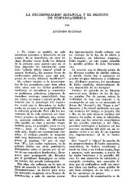 La incorporación española y el destino de Hispanoamérica / por Augusto Iglesias | Biblioteca Virtual Miguel de Cervantes