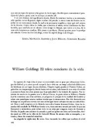 William Golding: el triste concierto de la vida / Cándido Pérez Gállego | Biblioteca Virtual Miguel de Cervantes