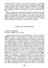 Cuadernos Hispanoamericanos, núm. 90 (junio 1957). Índice de exposiciones / M. Sánchez Camargo | Biblioteca Virtual Miguel de Cervantes