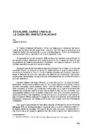Bovalars, carns i rafals: la Casa del Rafalí d'Alacant / por Màrius Bevià | Biblioteca Virtual Miguel de Cervantes