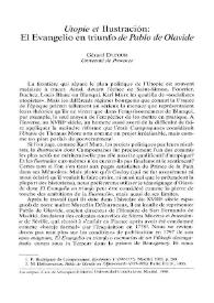 Utopie et "Ilustración": "El Evangelio en triunfo" de Pablo de Olavide / Gérard Dufour | Biblioteca Virtual Miguel de Cervantes