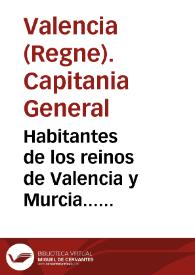 Habitantes de los reinos de Valencia y Murcia... [Texto impreso] | Biblioteca Virtual Miguel de Cervantes