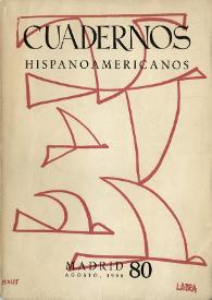 Cuadernos Hispanoamericanos. Núm. 80, agosto 1956 | Biblioteca Virtual Miguel de Cervantes