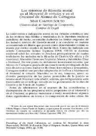 Los sistemas de filosofía moral en el "Memorial de virtudes" y en el "Oracional" de Alonso de Cartagena / Mar Campos Souto | Biblioteca Virtual Miguel de Cervantes