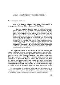 Atlas lingüisticos y diccionarios / Manuel Alvar
