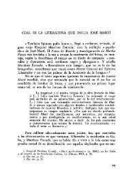 Cuál es la literatura que inicia José Martí / Roberto Fernández Retamar | Biblioteca Virtual Miguel de Cervantes
