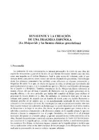 Benavente y la creación de una tragedia española ("La Malquerida" y las fuentes clásicas grecolatinas) / Juan Pablo Sánchez Hernández