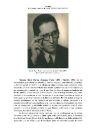 Ricardo Baeza Durán (Bayamo, 1890 - Madrid, 1956)  [Semblanza] / Iker González-Allende | Biblioteca Virtual Miguel de Cervantes