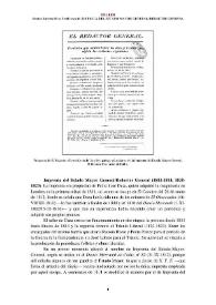 Imprenta del Estado Mayor General-Redactor General (1811-1814; 1820-1823) [Semblanza] / Beatriz Sánchez Hita | Biblioteca Virtual Miguel de Cervantes