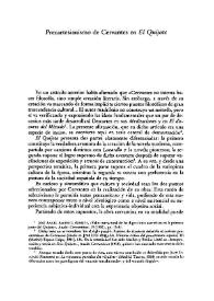Precartesianismo de Cervantes en el "Quijote" / José Ángel Ascunce Arrieta | Biblioteca Virtual Miguel de Cervantes