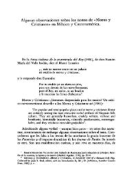 Algunas observaciones sobre los textos de "Moros y Cristianos" en México y Centro América / Gisela Beutler | Biblioteca Virtual Miguel de Cervantes