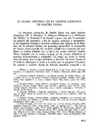 El enano artúrico en la génesis literaria de Sancho Panza / Eduardo Urbina | Biblioteca Virtual Miguel de Cervantes