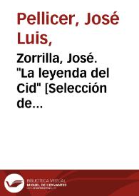 Zorrilla, José. "La leyenda del Cid" [Selección de ilustraciones] / ilustración José Luis Pellicer | Biblioteca Virtual Miguel de Cervantes