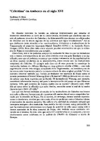 "Celestina" en Amberes en el siglo XVI  / Kathleen V. Kish  | Biblioteca Virtual Miguel de Cervantes