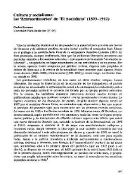 Cultura y socialismo: los 'Extraordinarios' de "El Socialista" (1893-1912)  / Carlos Serrano  | Biblioteca Virtual Miguel de Cervantes