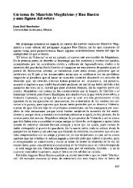 Un tema de Mauricio Magdaleno y Roa Bastos y una figura del relato  / Juan José Barrientos  | Biblioteca Virtual Miguel de Cervantes