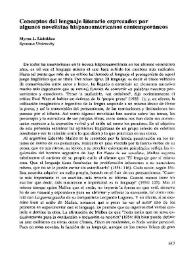 Conceptos del lenguaje literario expresados por algunos novelistas hispanoamericanos contemporáneos  / Myron L. Lichtblau  | Biblioteca Virtual Miguel de Cervantes