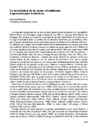 La novelística de la costa colombiana: especulaciones históricas / Seymour Mentón  | Biblioteca Virtual Miguel de Cervantes