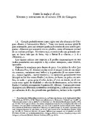 Entre la nada y el oro. Sistema y estructura en el soneto 235 de Góngora / Lore Terracini | Biblioteca Virtual Miguel de Cervantes
