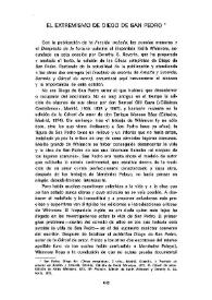 El extremismo de Diego de San Pedro / Joaquín Rubio Tovar | Biblioteca Virtual Miguel de Cervantes