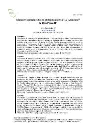 Manuscritos traducidos en el Brasil Imperial: "La Araucana" de Don Pedro II / Ana María Barrera Conrad Sackl | Biblioteca Virtual Miguel de Cervantes
