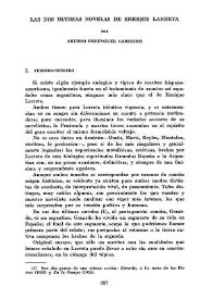 Las dos últimas novelas de Enrique Larreta / por Arturo Berenguer Carisomo | Biblioteca Virtual Miguel de Cervantes