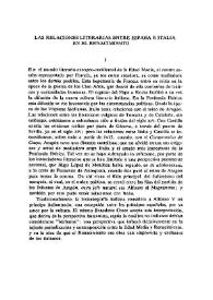 Las relaciones literarias entre España e Italia en el Renacimiento / Franco Meregalli | Biblioteca Virtual Miguel de Cervantes