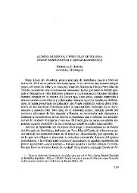 Alonso de Espina y Pero Díaz de Toledo: "Odium Theologicum" y "Odium Academicum" / Nicholas G. Round | Biblioteca Virtual Miguel de Cervantes