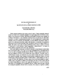 El palacio de Basilio o el espacio de la descomunicación / Francisco Ruiz Ramón | Biblioteca Virtual Miguel de Cervantes