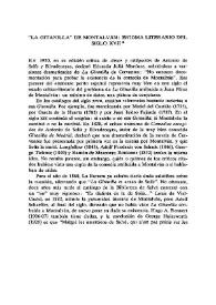 "La Gitanilla" de Montalván: enigma literario del siglo XVII / J. H. Parker | Biblioteca Virtual Miguel de Cervantes