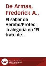 El saber de Herebo/Proteo: la alegoría en "El trato de Argel" y "La Numancia" / Frederick A. de Armas | Biblioteca Virtual Miguel de Cervantes