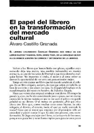 El papel del librero en la transformación del mercado / Álvaro Castillo Granada | Biblioteca Virtual Miguel de Cervantes