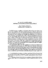 El gaucho Martín Fierro. Ruptura de secuencias sociales lógicas / Elba Torres de Peralta | Biblioteca Virtual Miguel de Cervantes