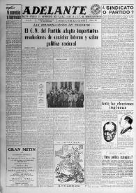 Adelante : Órgano del Partido Socialista Obrero Español de B.-du-Rh. (Marsella). Año I, núm. 37, 8 de julio de 1945 | Biblioteca Virtual Miguel de Cervantes