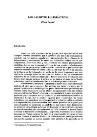 Los archivos eclesiásticos / Gérard Dufour | Biblioteca Virtual Miguel de Cervantes