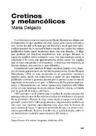 Cretinos y melancólicos / María Delgado | Biblioteca Virtual Miguel de Cervantes