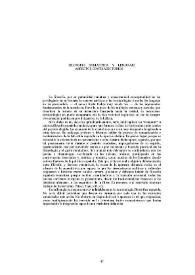 Filosofía romántica y lenguaje : aspectos contradictorios / Luis de LLera | Biblioteca Virtual Miguel de Cervantes
