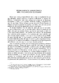 Permanencia folklórica del villancico glosado  / Margit Frenk Alatorre | Biblioteca Virtual Miguel de Cervantes