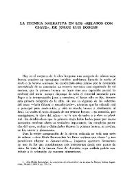 La técnica narrativa en los "Relatos con clave", de Jorge Luis Borges  / Cristina Isbasescu-Haulica | Biblioteca Virtual Miguel de Cervantes