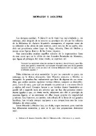 Moratín y Molière / Luis Lozano | Biblioteca Virtual Miguel de Cervantes