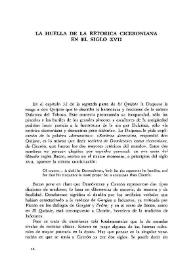 La huella de la retórica ciceroniana en el siglo XVII / Audrey Lumsden Kouvel | Biblioteca Virtual Miguel de Cervantes
