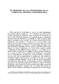 El problema de las generaciones en la literatura española contemporánea  / José Carlos Mainer | Biblioteca Virtual Miguel de Cervantes